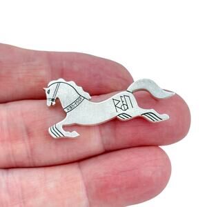 Vintage Sterling Silver 925 Celtic Horse Rune Pendant